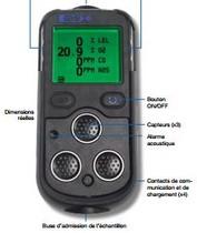 Appareil de la série PS200 - Détecteur de gaz multi-combinaisons LEL, O2, CO, H2S avec accessoires inclus_0