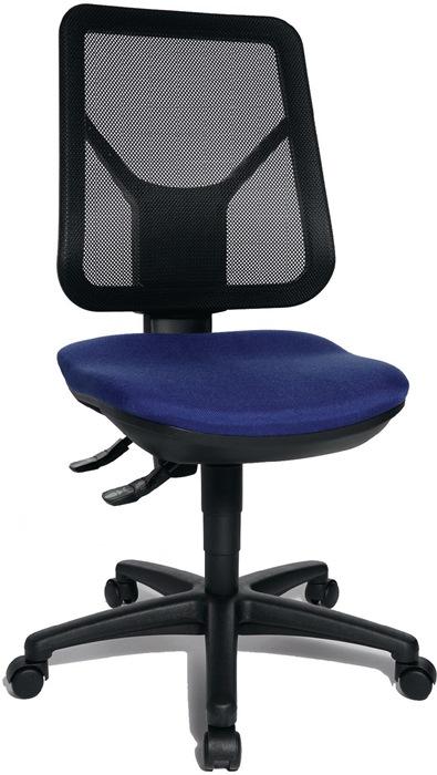 Chaise de bureau pivotante avec appui-lombaires bleu 430-510 mm sans accoudoirs capacité charge 110 kg TOPSTAR_0