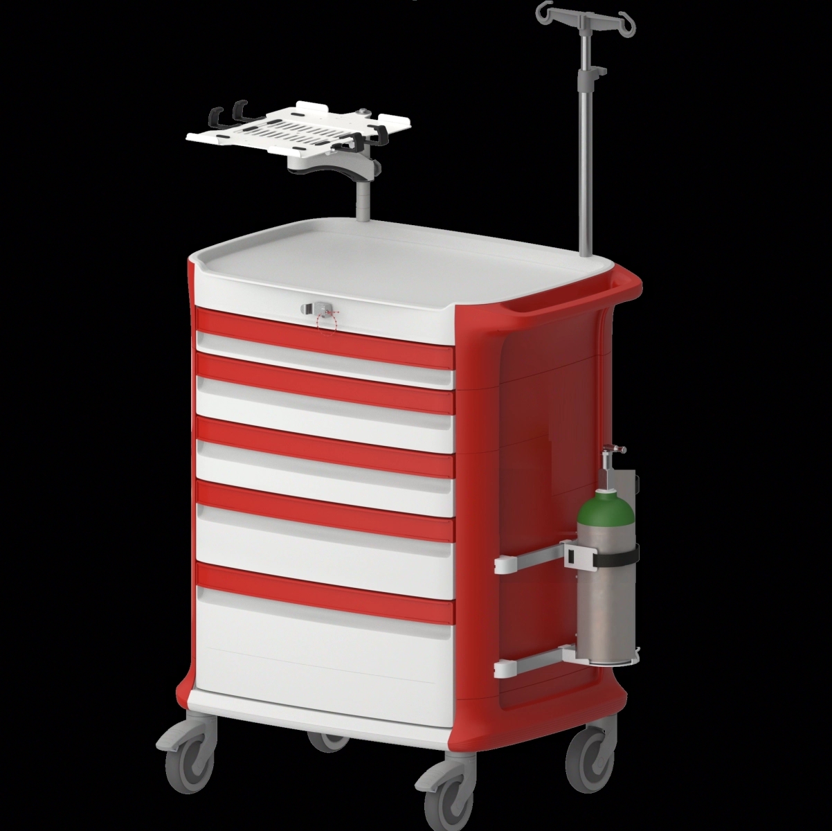 Chariot d'urgence et de réanimation fonctionnel et ergonomique pour les hôpitaux, les cliniques et les établissements de soins - WEECART_0