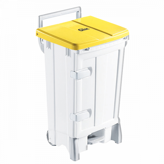 Collecteur à pédale et porte 90 litres blanc ou couleurs - COLSACCVPTJN-GL01_0