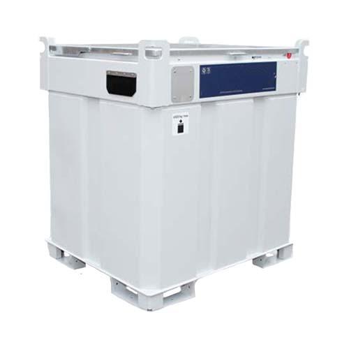 Cuve mobile acier 1000 litres GRV ADR - Lubrifiants - Double paroi époxy avec pompe 12V_0