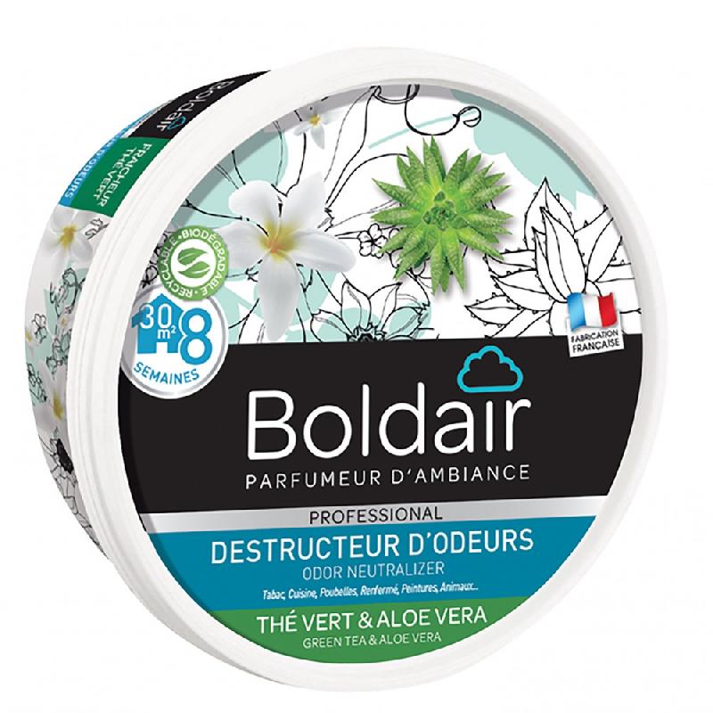 Destructeur d'odeur gel BOLDAIR - thé vert 300 g - action longue durée jusqu'à 8 semaines_0