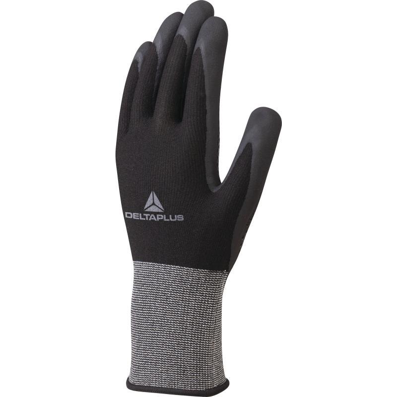Gants de manutention tricot polyester/spandex - paume et picots nitrile - VE724NO_0