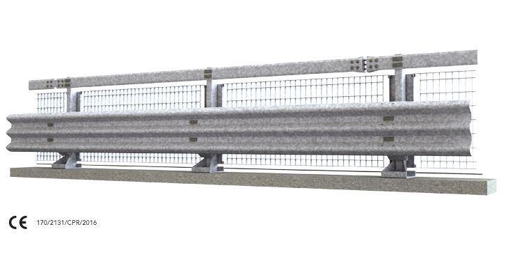 H2-W4 3 ondes WF - Glissière de sécurité Marcegaglia Buildtech - Barrières pour terre-plein central et bordure de pont_0