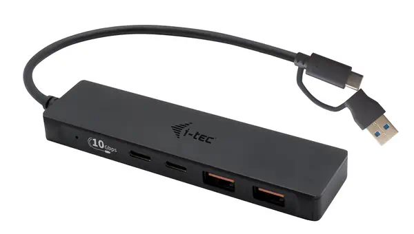 I-tec Metal C31HUBMETAL2A2C hub & concentrateur USB 3.2 Gen 1 (3.1 Gen 1) Type-C 10000 Mbit/s Noir_0