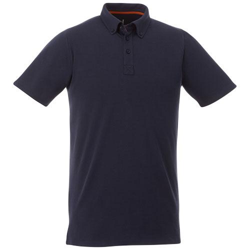 Polo boutonné manches courtes homme Atkinson 38104495 - tissu extensible et double piqué 200 g/m²_0