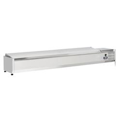 Saladette à poser 10 x GN 1/4 avec couvercle CSAP1014C Casselin - gris CSAP1014C_0