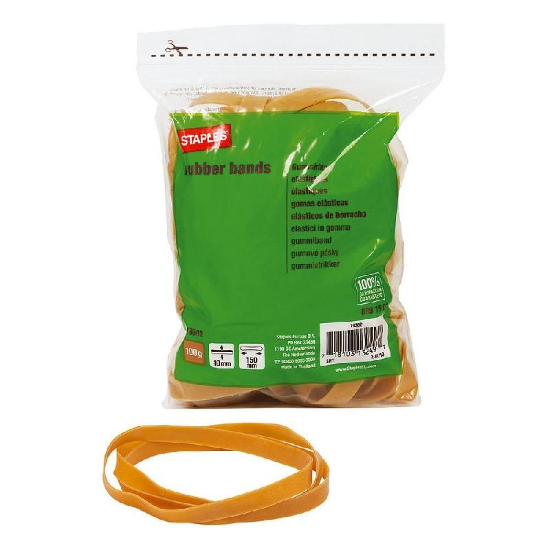 STAPLES ELASTIQUE LARGE L. 150 MM STAPLES - SACHET DE 100 G (PRIX À L'UNITÉ)