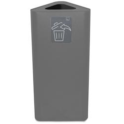 Stil Casa PURE conteneur de collecte des déchets, acier peint, 38x38xh. 80 cm, avec pictogramme magnétique, 60 litres, gris. - gris acier PUT60F-G02_0
