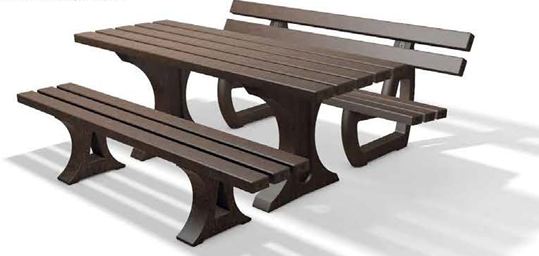 Table publique en plastique recyclé gamme TIVOLI - Longueurs 150 et 200 cm - ADS EQUIPEMENTS EURL_0