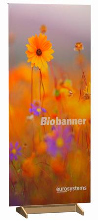 Totem écologique - Le Bio Banner - Structure bois - Dimensions 800x2000 mm - Recto Verso_0