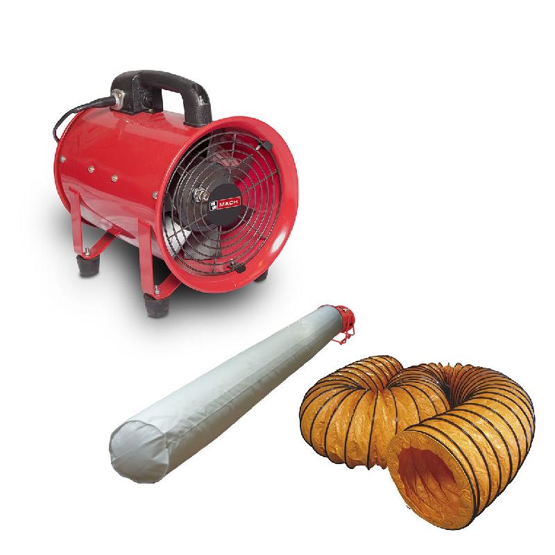 VENTILATEUR EXTRACTEUR 200 MM - 250 W AVEC TUYAU ET SAC FILTRANT MW-TOOLS MV200SET_0