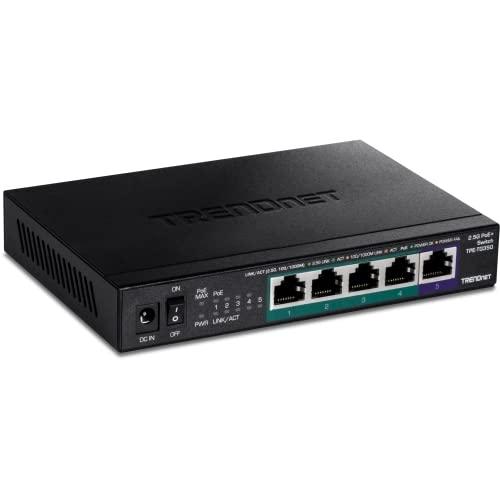TRENDNET TPE-TG350 - Commutateur PoE+ 2,5G non géré à 5 ports - Boîtier métallique - Sans ventilateur - Alimentation 55W_0