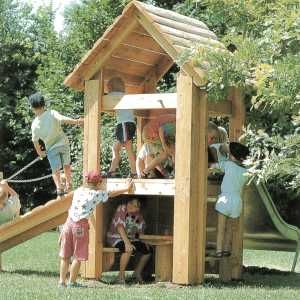 Structure de jeu combinée modulaire - Réf 2.13500 - Caracol avec abris équipés pour enfants_0