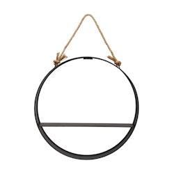 Atmosphera Étagère murale en Métal Noir D 54 cm - noir 3560238913093_0