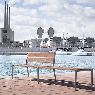 Banc public en bois tibidabo_0