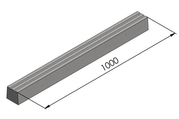 Bande de guidage - Alkern - 16 kg - Finition lisse ou sablée, couleur gris ou personnalisée_1