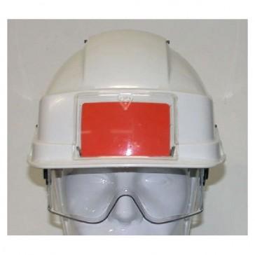 Casque IRIS 2 blanc avec aérations - porte-badge, coiffe textile et serre-nuque à crémaillère - AUBOUEIX S.A_0