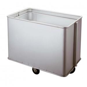 Chariot aluminium à fond remontant - 223 litres - Dimensions 1030x450x800HT - Roues 100 mm non tachantes et silencieuses_0
