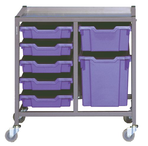 Chariot double colonne H = 850 mm + 9 Bacs (6 F1R+3F2B) - Réf RGP 2925 -BIOLAB_0
