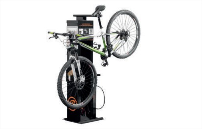 Borne de réparation et de gonflage pour vélos - Cyckleo CykiFIX Grand Totem avec bras d'entretien_0