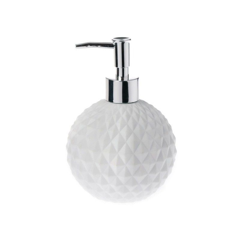 Distributeur de savon - Spirella Alison en porcelaine blanche - 17cm_0