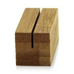 ECOLOMIQUE - 10 Pcs - Porte menu en bambou - 5,6 x 2 x 2 cm, idéal pour restaurants - ECO210BSIGN22 - beige Bambou ECO210BSIGN22_0