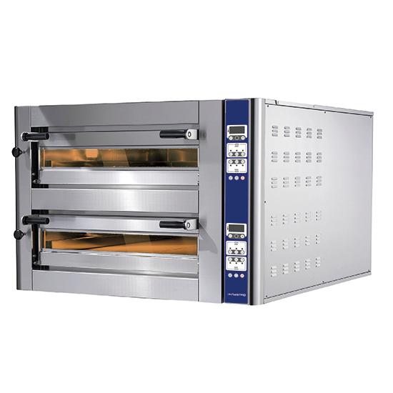 Four à pizza électrique pour 6+6 pizzas diametre 350 mm contrôle électronique - CAB0013/CD_0