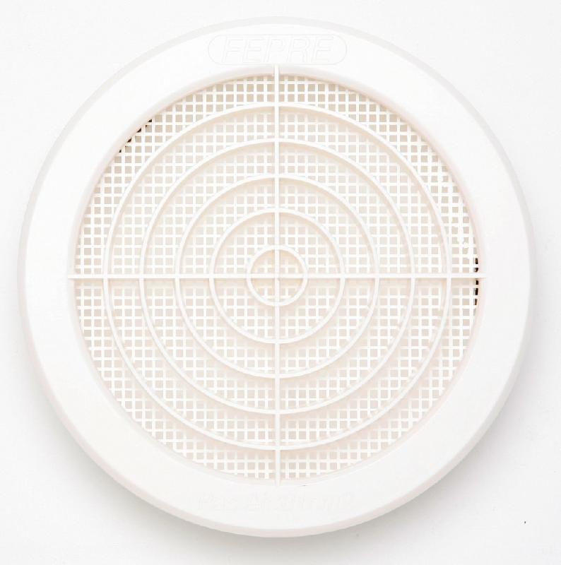 Grille d'aération en ABS naturel - Diamètre 18.2 cm - Usage intérieur et extérieur_0