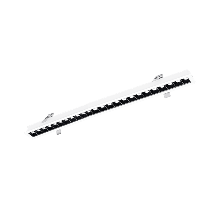 Luminaire linéaire encastré LED - réflecteurs optiques - Toneco 650 - 19W - style fin et épuré_0