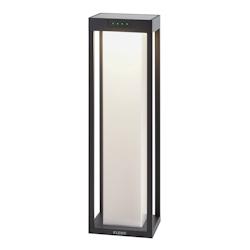 Lumisky Borne solaire LED blanc chaud RADIA MAXI MOON aluminium éclairage puissant H50cm - noir 3666162010638_0