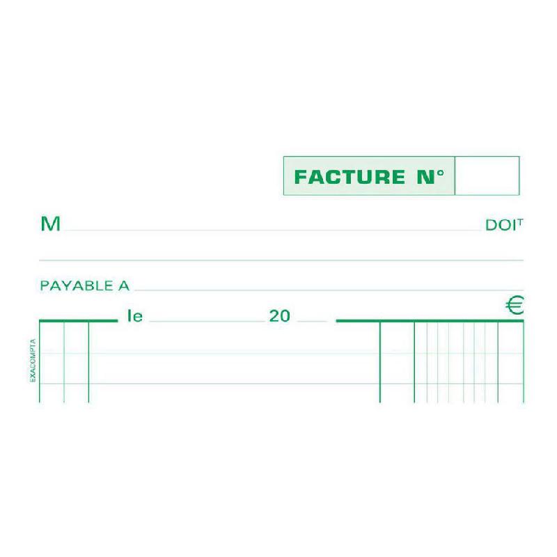 CARNET 'FACTURES' 297X210 50/2+0 - Papeterie Michel