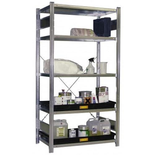 Rayonnage en acier galvanisé sur 5 étages 10/20 - Pour produits non corrosifs - CEMO - 8091_0