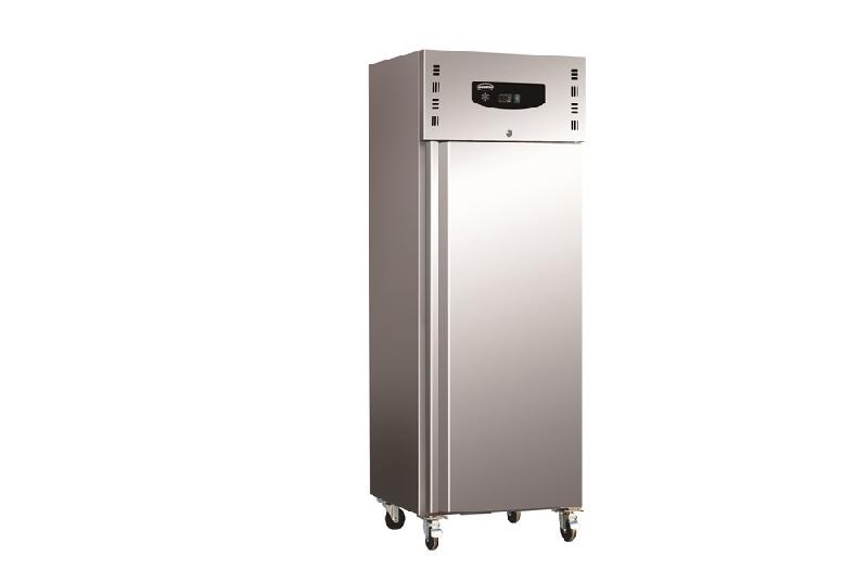 Réfrigérateur professionnel 1 porte en inox - intérieur aluminium - ventilation statique - 600 litres - 7450.0400_0