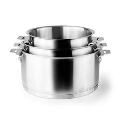 Série de 3 casseroles combi 16-18-20 cm -  Argent Rond Inox Lacor 34x26 cm - inox 8414271566103_0