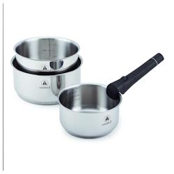 Set 3 Casseroles amovible 'réactif' inox 16/18/20 cm Laguiole LA-9120800 usage non-intensif Laguiole Cuisson - 3700186277698_0