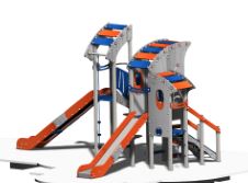 Structure de jeux combinée 2 tours - Gamme Pilotis - Modèle PI21502I - Créa Équipements_0