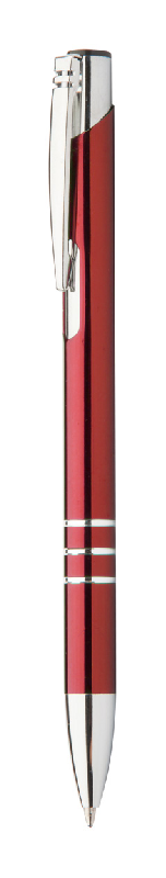 Stylo à bille en aluminium - Encre noire - Couleur bordeaux - Poids 14g_0