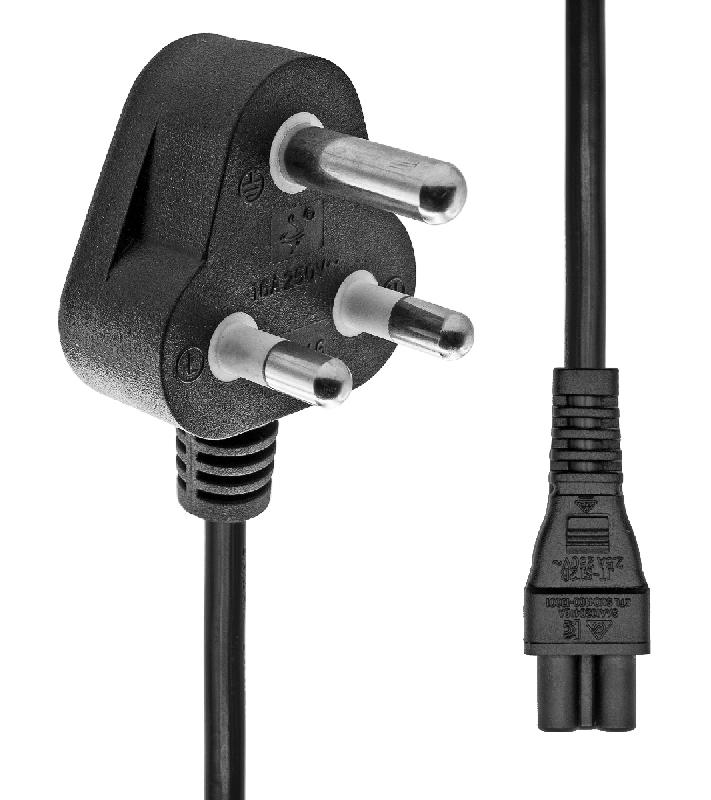 ProXtend PC-DC5-002 - Câble électrique noir 2 m - Prise d'alimentation type D - Coupleur C5 - 16A_0