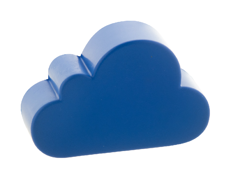 Balle anti-stress en mousse PU - forme de nuage - couleur bleue - 13,2 g_0