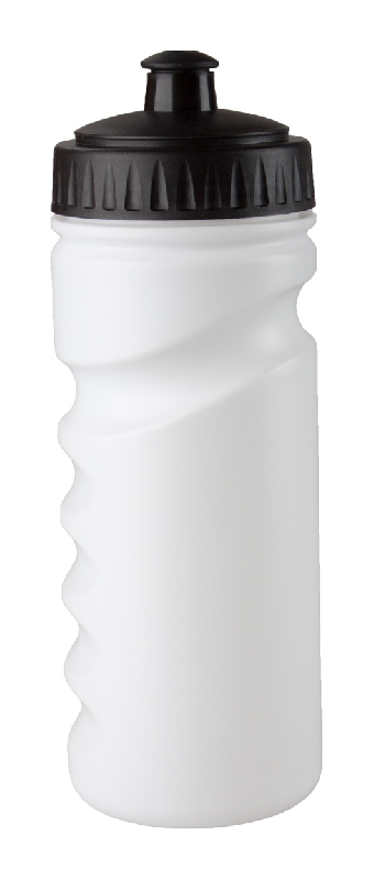 Bidon pour le sport - 500 ml en PE - Blanc - Léger 50 g_0