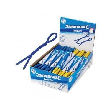 BOÎTE PRÉSENTOIR DE 24 ATTACHES À TORSADER 24 PCS - SILVERLINE