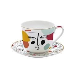Coffret déjeuner en   Modernisme 40 cl -  Multicolore Rond Porcelaine Easy Life - multicolore porcelaine 8001544118925_0