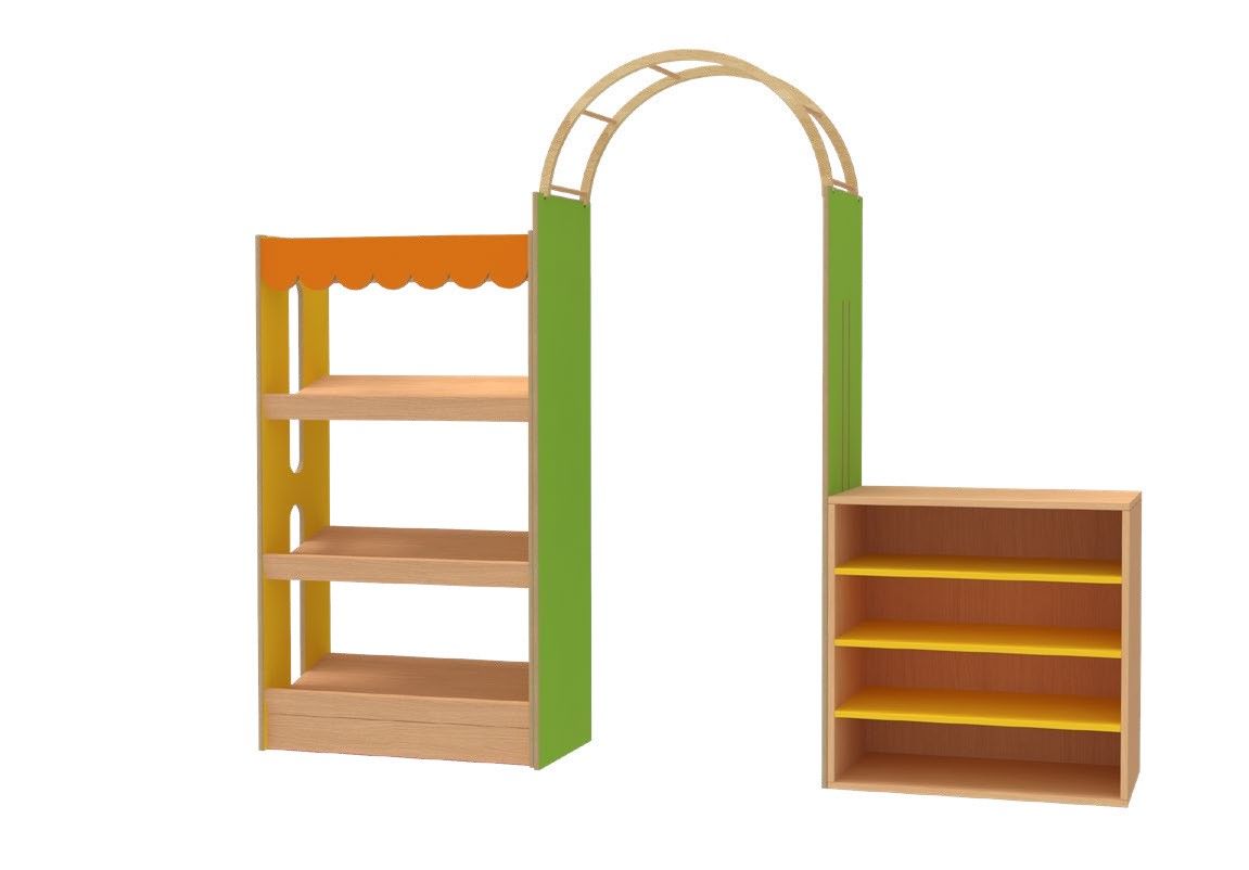 Combinaison R7 - Échelle et meuble pour crèches - Dimensions L2450mm x H2200mm x P452mm_0