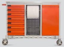 Desserte d'atelier modèle industrie L03 - Dimensions 1125x474x993 mm - 7 tiroirs et tablette réglable_0