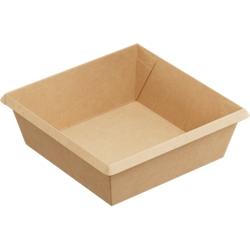 Firplast Barquette OVEN RANGE carton kraft brun CPET 550 ml 130 x 130 x 45 mm (x400) - marron 4745001185726_0