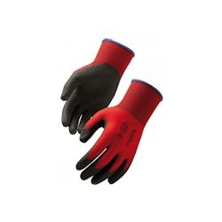 Gant MANUTENTION milieu humide SINGER Taille 9 tricoté Polyamide Enduction PVC + picots - rouge 3701107702992_0