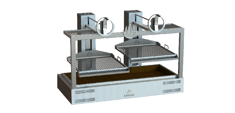 Grill ouvert 160 Mibrasa - système d'élévation des grilles et base réfractaire_0