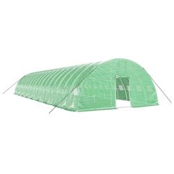 Helloshop26 - Serre tente abri plante fleur légumes avec cadre en acier 108 m² 18 x 6 x 2,85 m vert 02_0044532 - 3000220246766_0