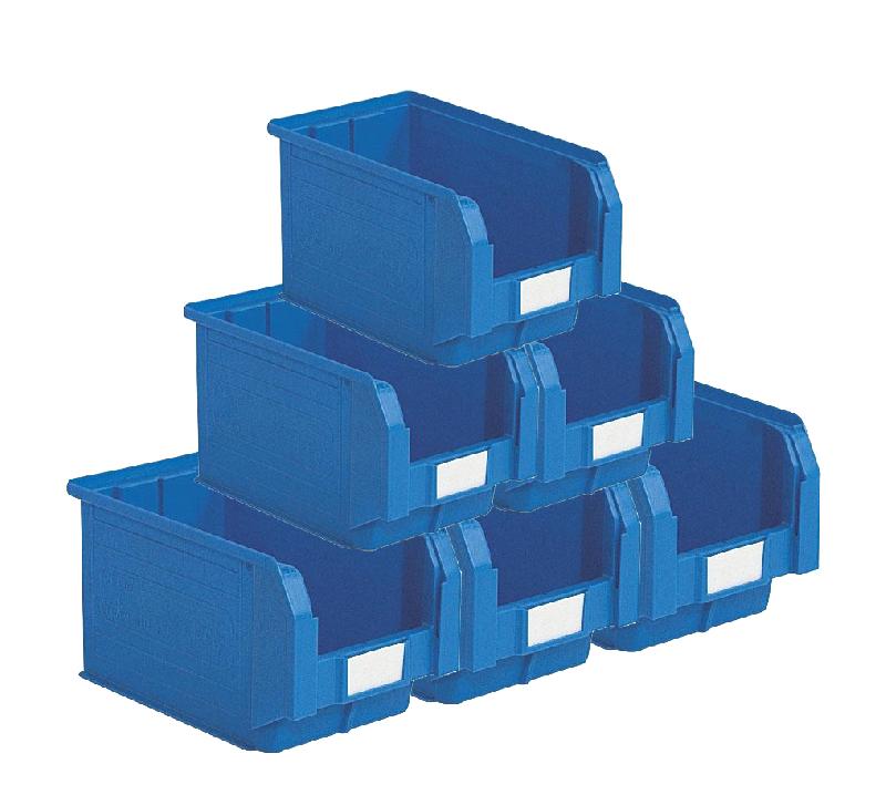 Lot de 15 bacs à bec plastique 12.5l bleu_0